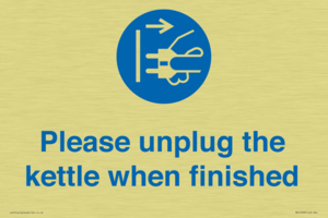 Please unplug the kettle when finished